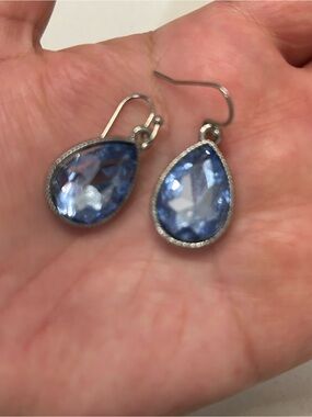 Light Blue Teardrop Crystal earrings
